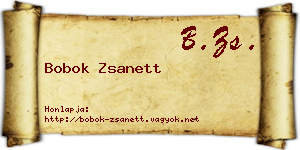Bobok Zsanett névjegykártya