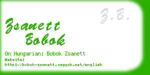 zsanett bobok business card